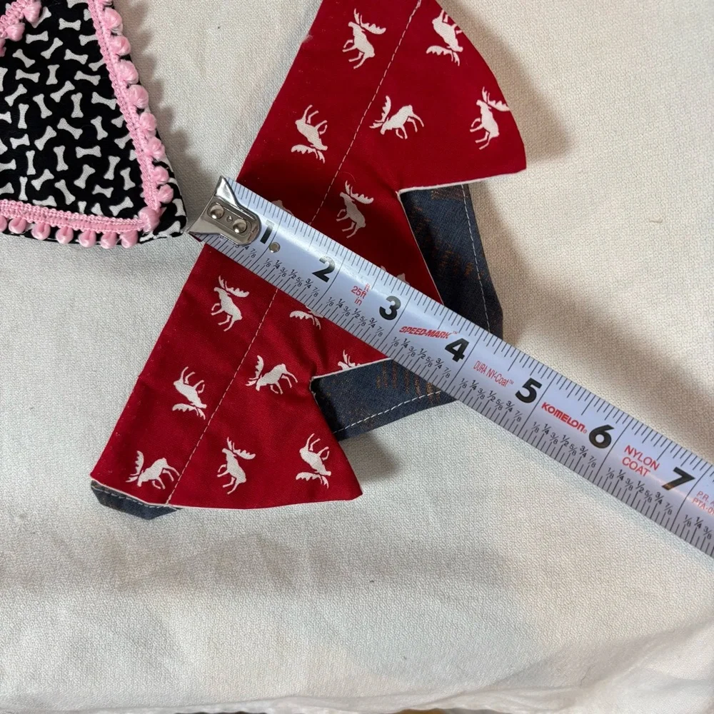 Handmade Christmas Dog Collar Bandanas‎ Set of 3 – Size Small 7